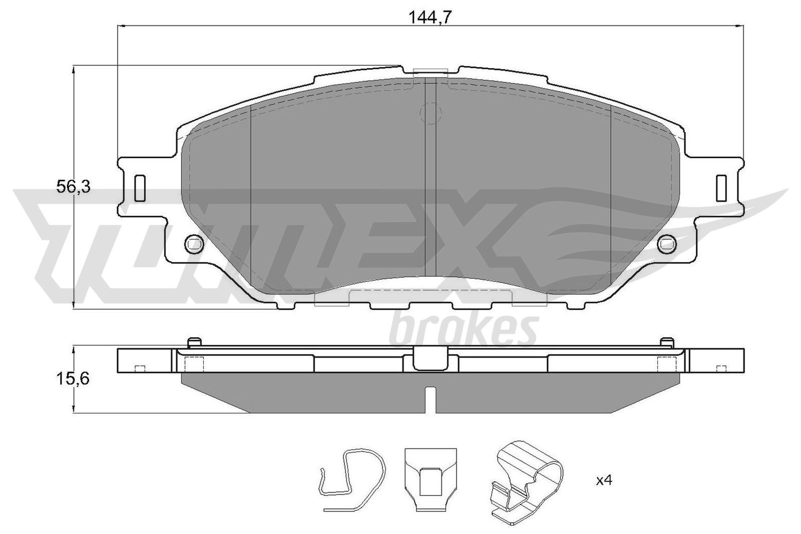 TOMEX Brakes Bremsbelagsatz, Scheibenbremse